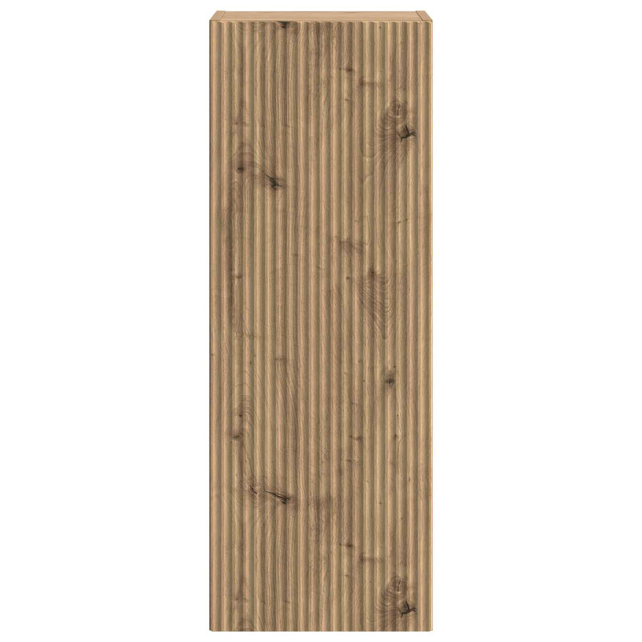 Wandkast Artisanaal eiken 33 x 34,5 x 90 cm Bewerkt hout