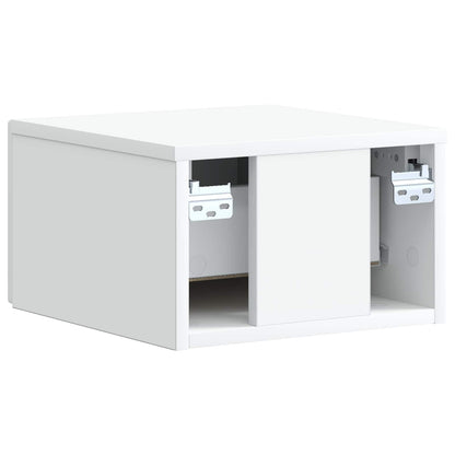 Wandbeugel Bedkast met lade Wit 33 x 34,5 x 20 cm Bewerkt hout