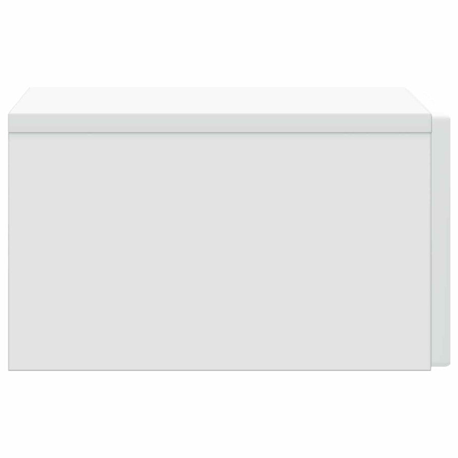Wandbeugel Bedkast met lade Wit 33 x 34,5 x 20 cm Bewerkt hout