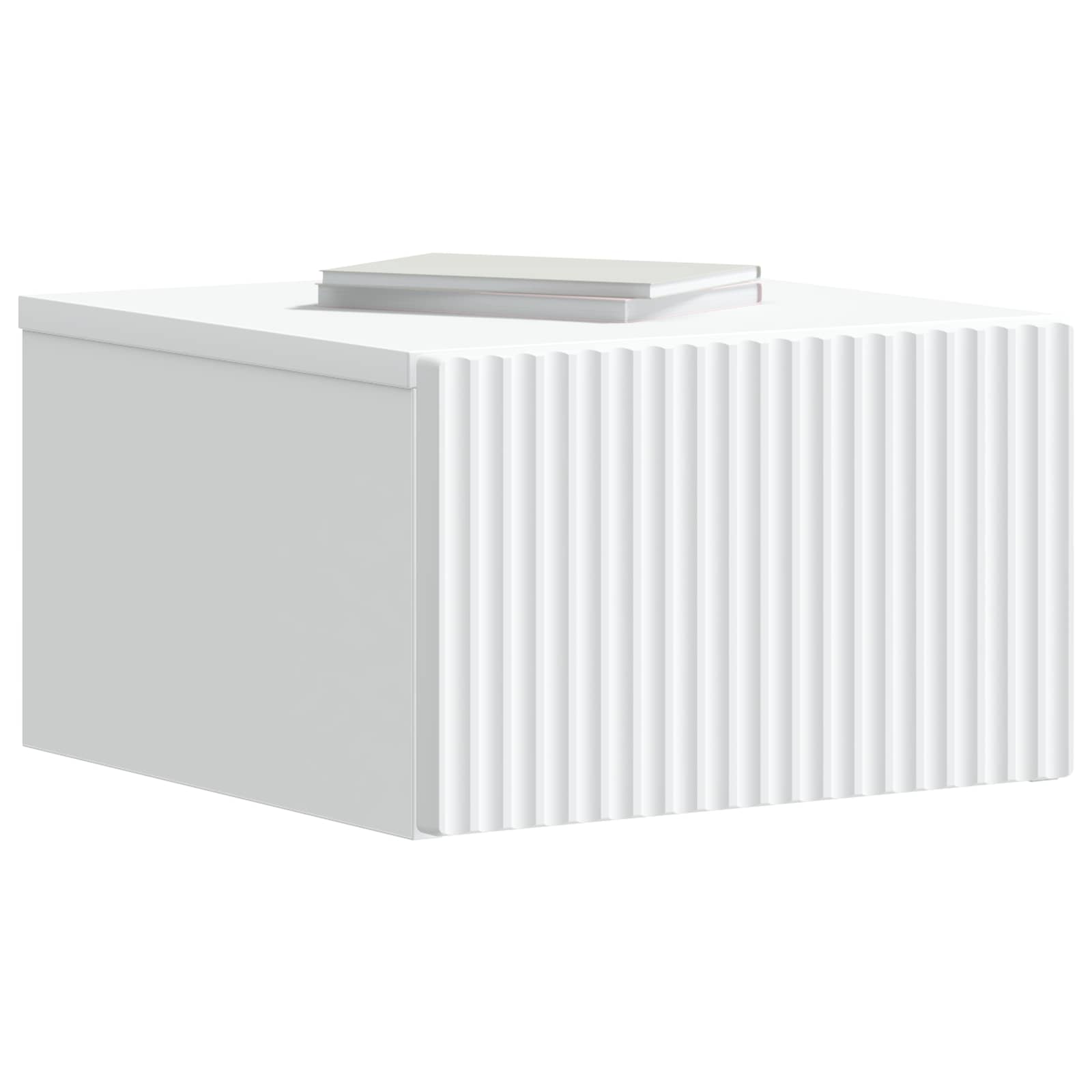 Wandbeugel Bedkast 2 pcs Wit 33 x 34,5 x 20 cm Bewerkt hout