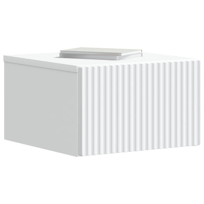 Wandbeugel Bedkast 2 pcs Wit 33 x 34,5 x 20 cm Bewerkt hout