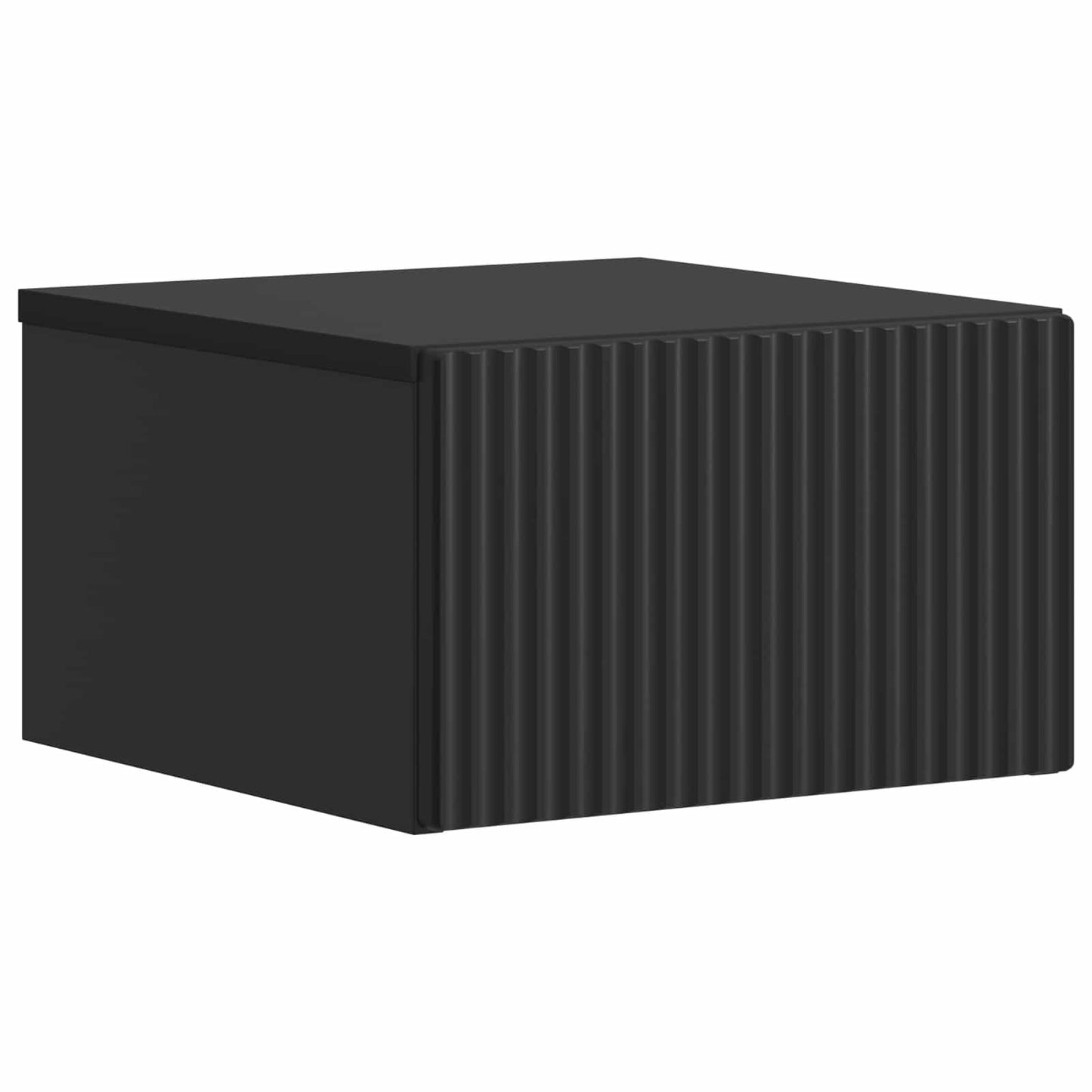 Wandbeugel Bedkast Zwart 33 x 34,5 x 20 cm Bewerkt hout