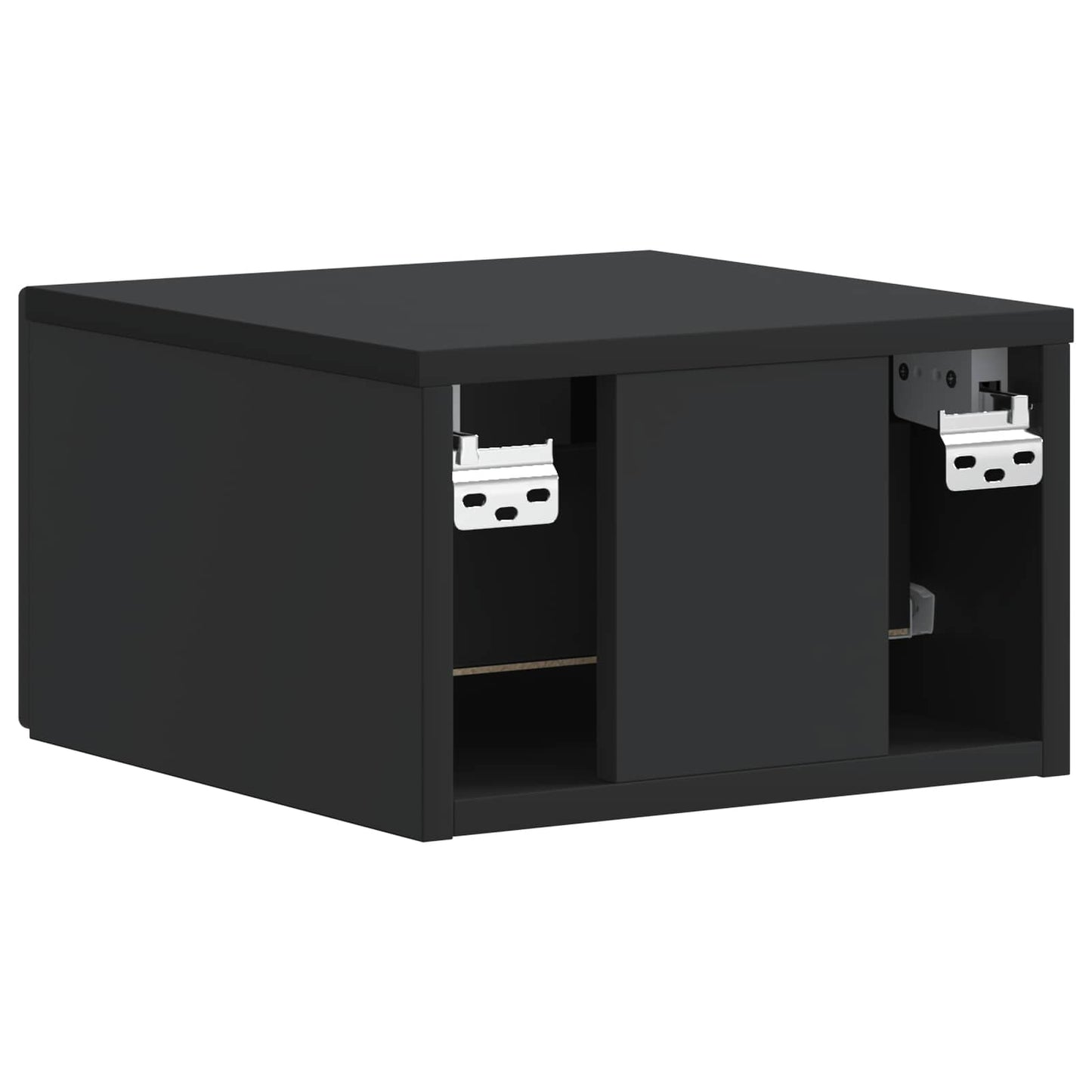 Wandbeugel Bedkast Zwart 33 x 34,5 x 20 cm Bewerkt hout