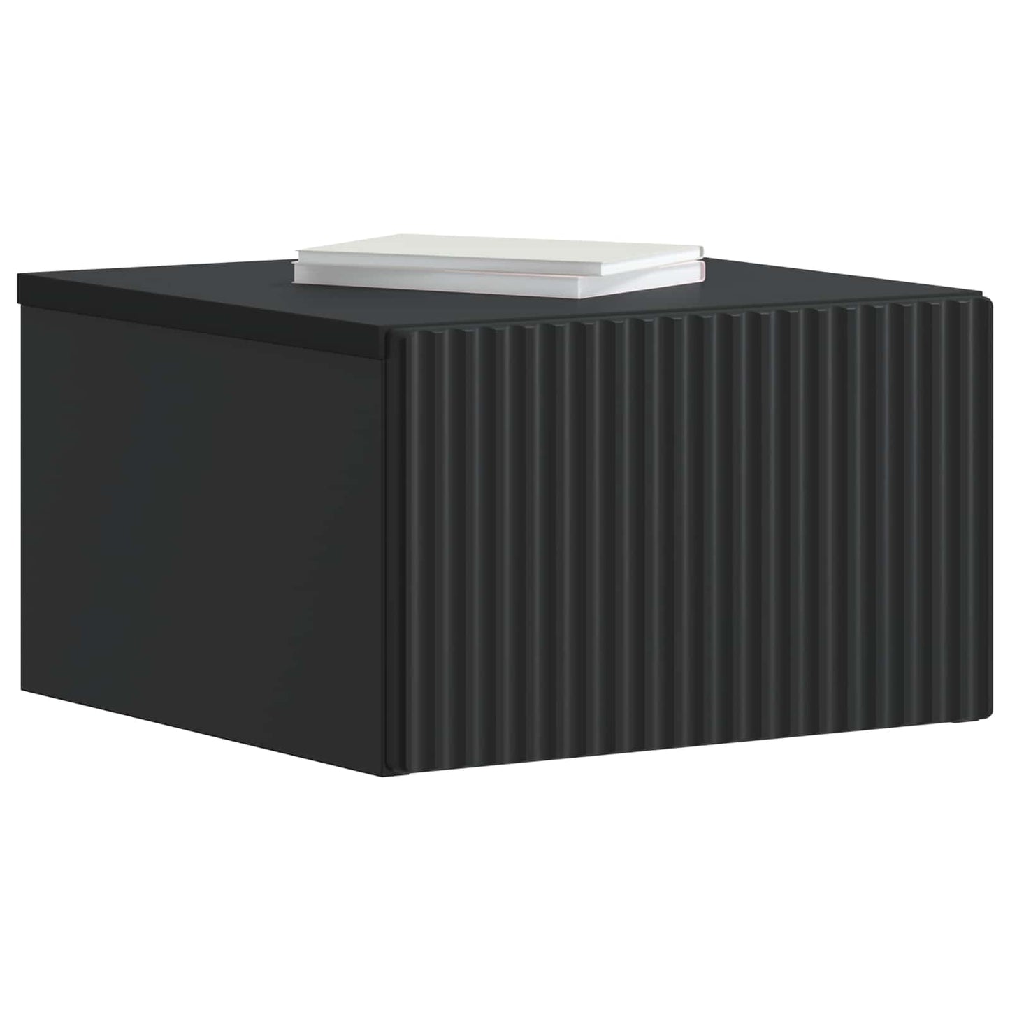 Wandbeugel Bedkast Zwart 33 x 34,5 x 20 cm Bewerkt hout