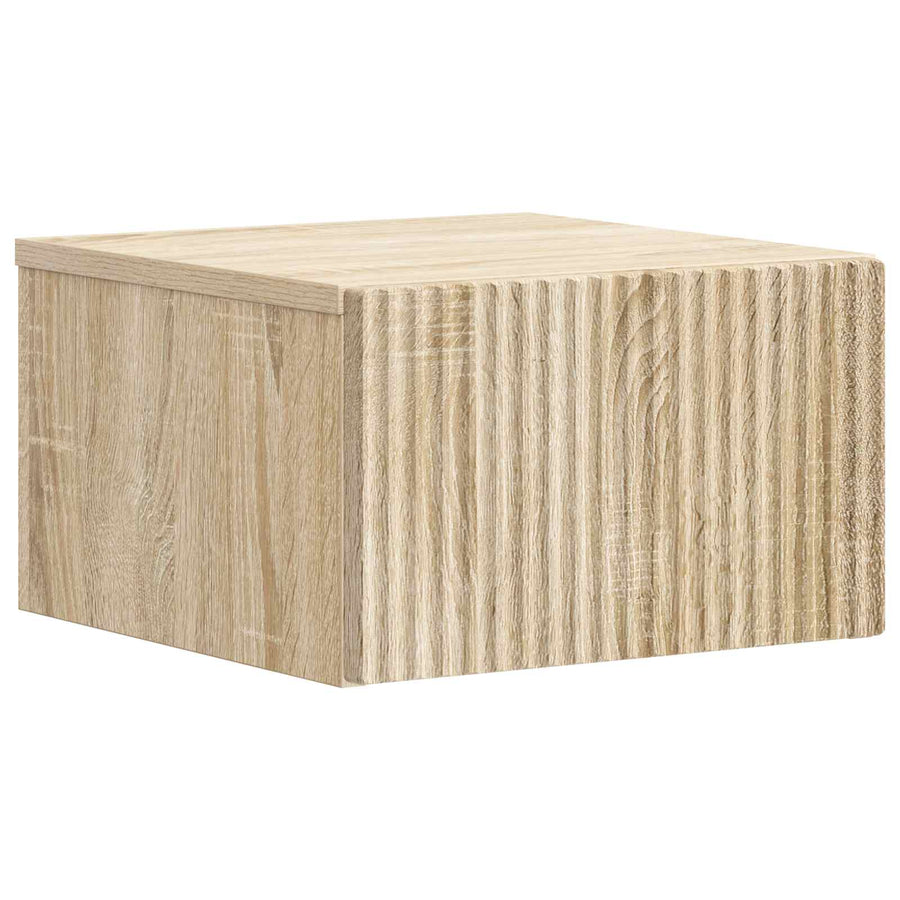 Wandbeugel Bedkast Sonoma Eiken 33 x 34,5 x 20 cm Bewerkt hout