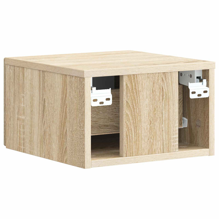 Wandbeugel Bedkast Sonoma Eiken 33 x 34,5 x 20 cm Bewerkt hout