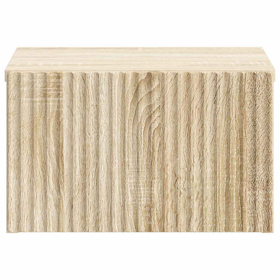 Wandbeugel Bedkast Sonoma Eiken 33 x 34,5 x 20 cm Bewerkt hout