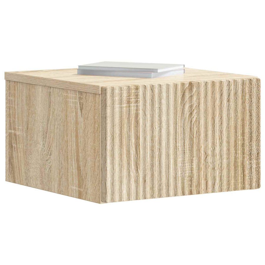 Wandbeugel Bedkast Sonoma Eiken 33 x 34,5 x 20 cm Bewerkt hout