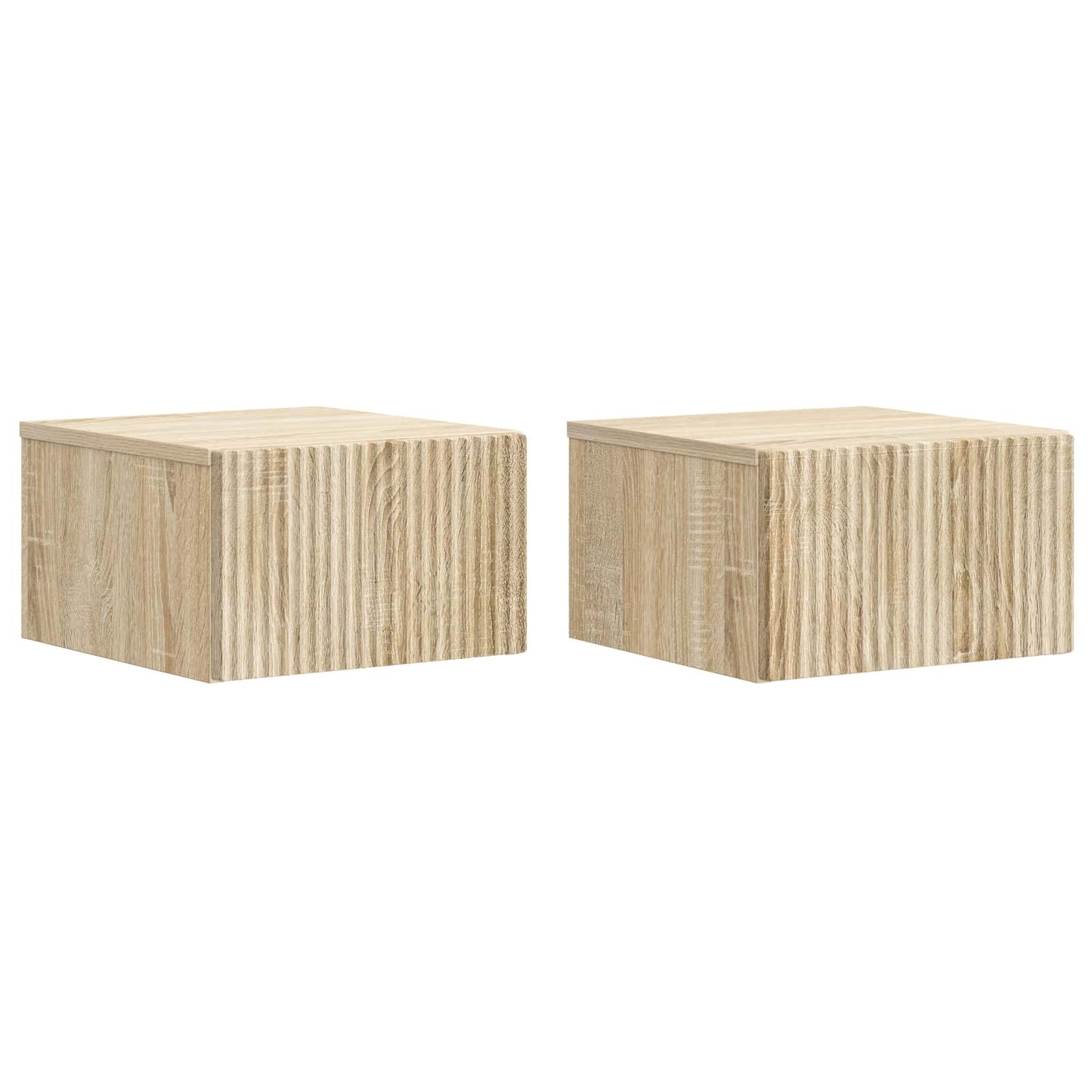 Wandbeugel Bedkast 2 pcs Sonoma Eiken 33 x 34,5 x 20 cm