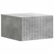 Wandkastje 33x34,5x20 cm betongrijs bewerkt hout
