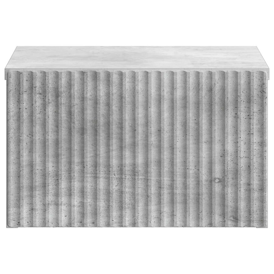 Wandbeugel Bedkast Betongrijs 33 x 34,5 x 20 cm Bewerkt hout