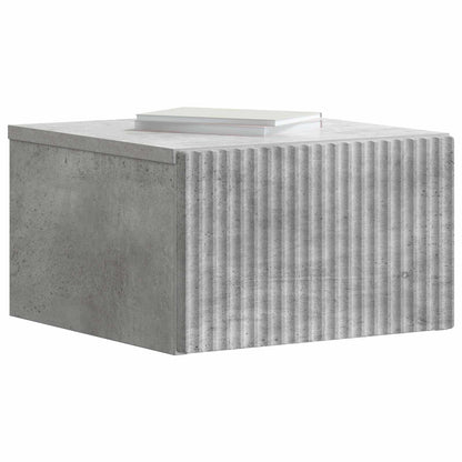 Wandbeugel Bedkast Betongrijs 33 x 34,5 x 20 cm Bewerkt hout