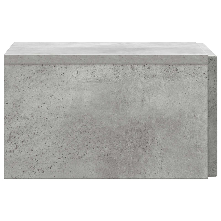 Wandbeugel Bedkast Betongrijs 33 x 34,5 x 20 cm Bewerkt hout