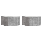 Wall-mounted Murphy Bed Cabinet with Drawer 2 pcs Concrete Grey 33 x 34.5 x 20 cm