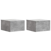 Nachtkastje 2 stuks betongrijs 33x34,5x20 cm