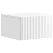 Wandkast hoogglans wit 33x34,5x20 cm bewerkt hout