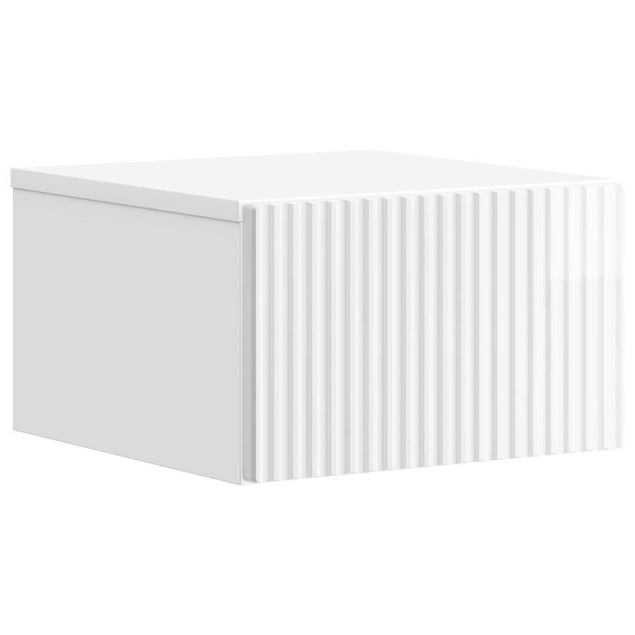 Wandbeugel Bedkast Hoogglans Wit 33 x 34,5 x 20 cm Bewerkt hout