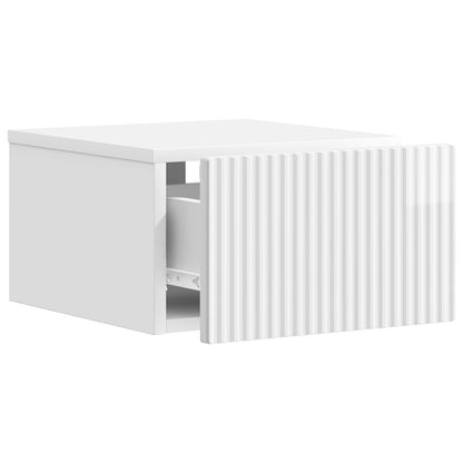 Wandbeugel Bedkast Hoogglans Wit 33 x 34,5 x 20 cm Bewerkt hout