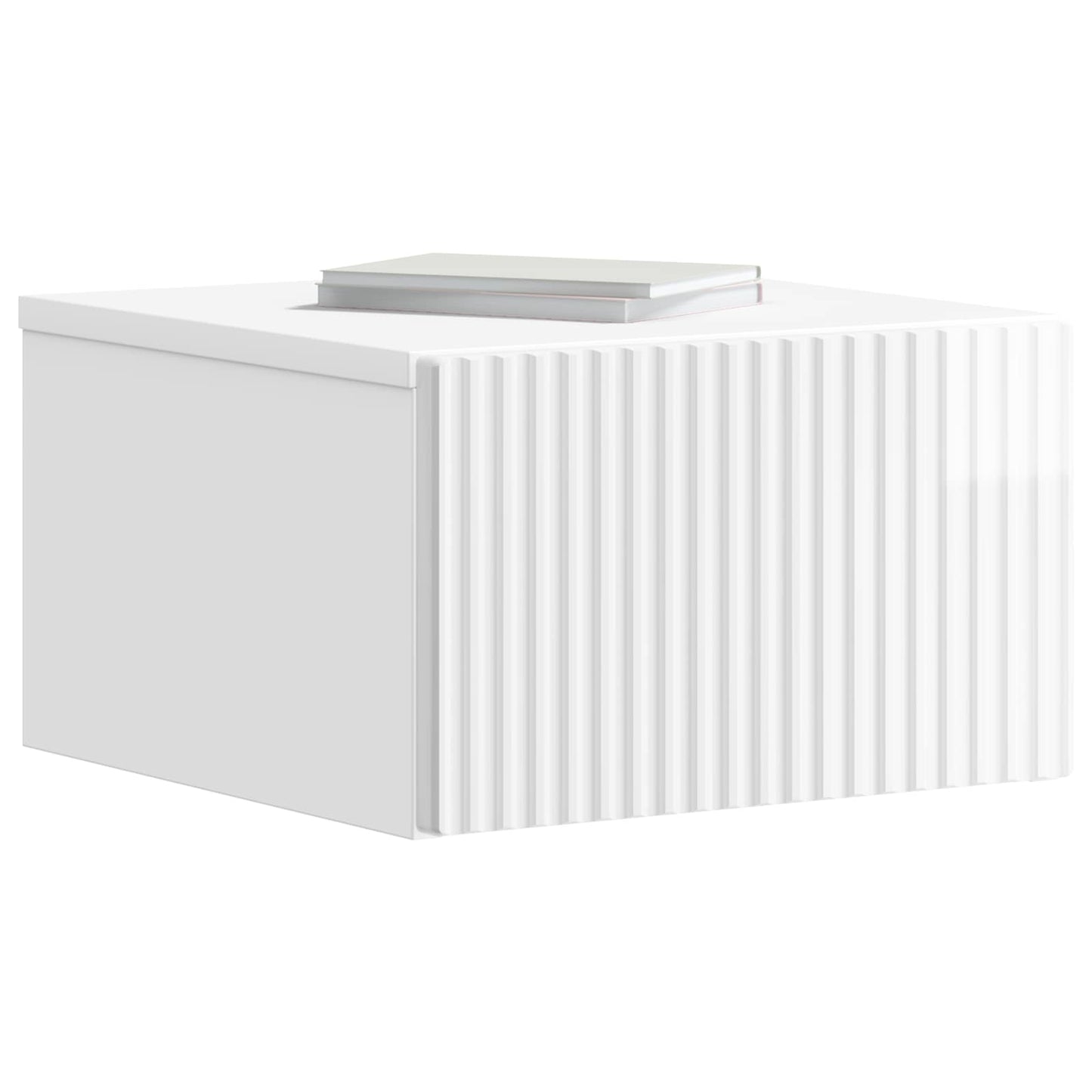 Wandbeugel Bedkast Hoogglans Wit 33 x 34,5 x 20 cm Bewerkt hout