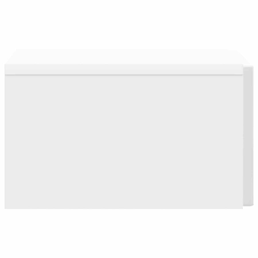 Wandbeugel Bedkast Hoogglans Wit 33 x 34,5 x 20 cm Bewerkt hout