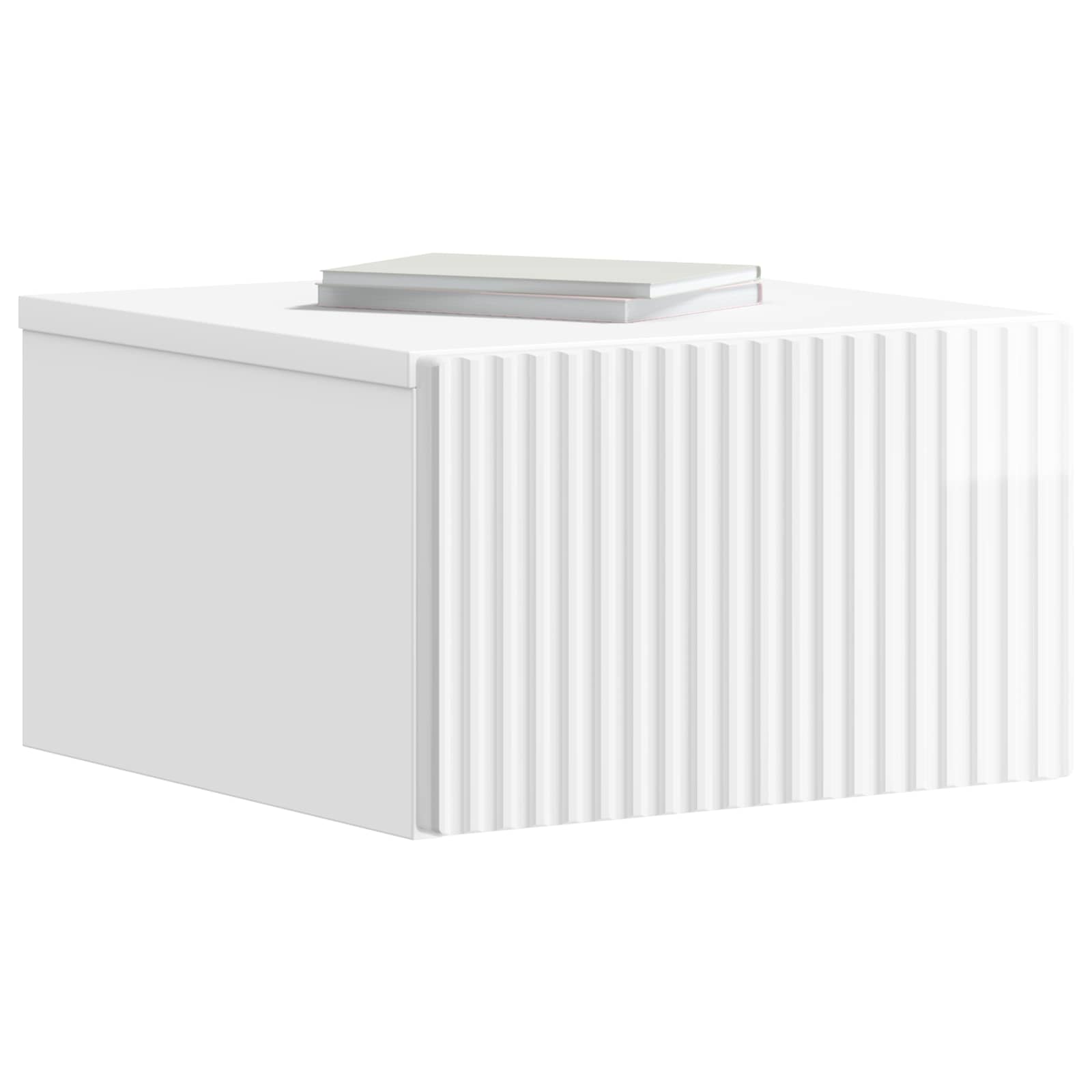 Wandbeugel Bedkast 2 pcs Hoogglans Wit 33 x 34,5 x 20 cm