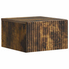 Wall bracket Bed cabinet Smoked oak 33 x 34.5 x 20 cm Engineered wood