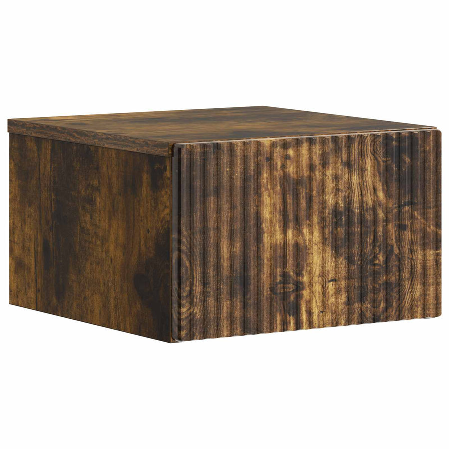 Wandbeugel Bedkast Gerookt eiken 33 x 34,5 x 20 cm Bewerkt hout