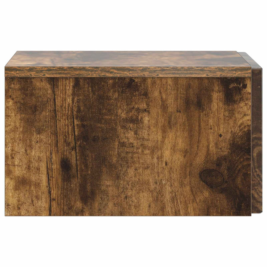 Wandbeugel Bedkast Gerookt eiken 33 x 34,5 x 20 cm Bewerkt hout
