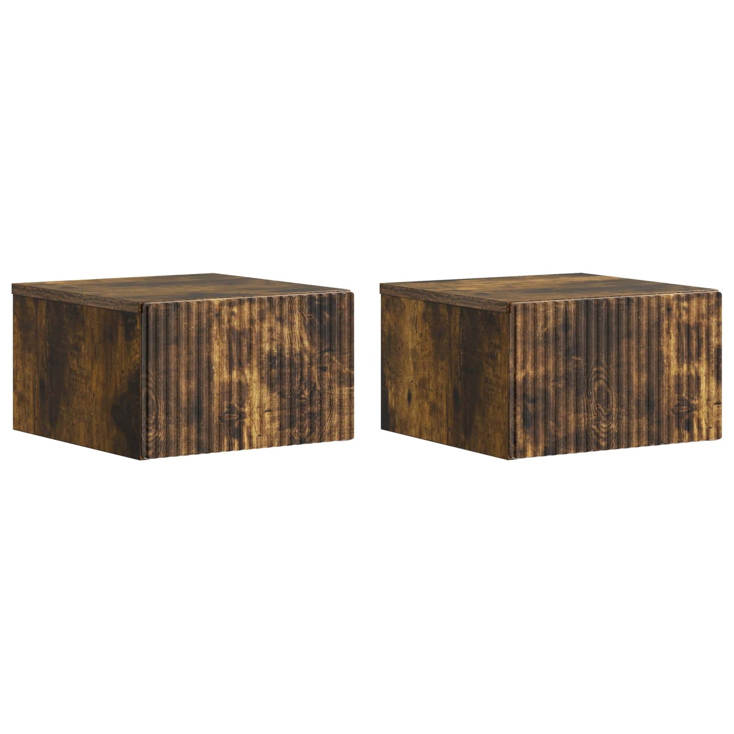 Wandbeugel Bedkast 2 pcs Gerookt eiken 33 x 34,5 x 20 cm