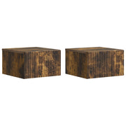 Wandkastje 33x34,5x20 cm gerookt eiken