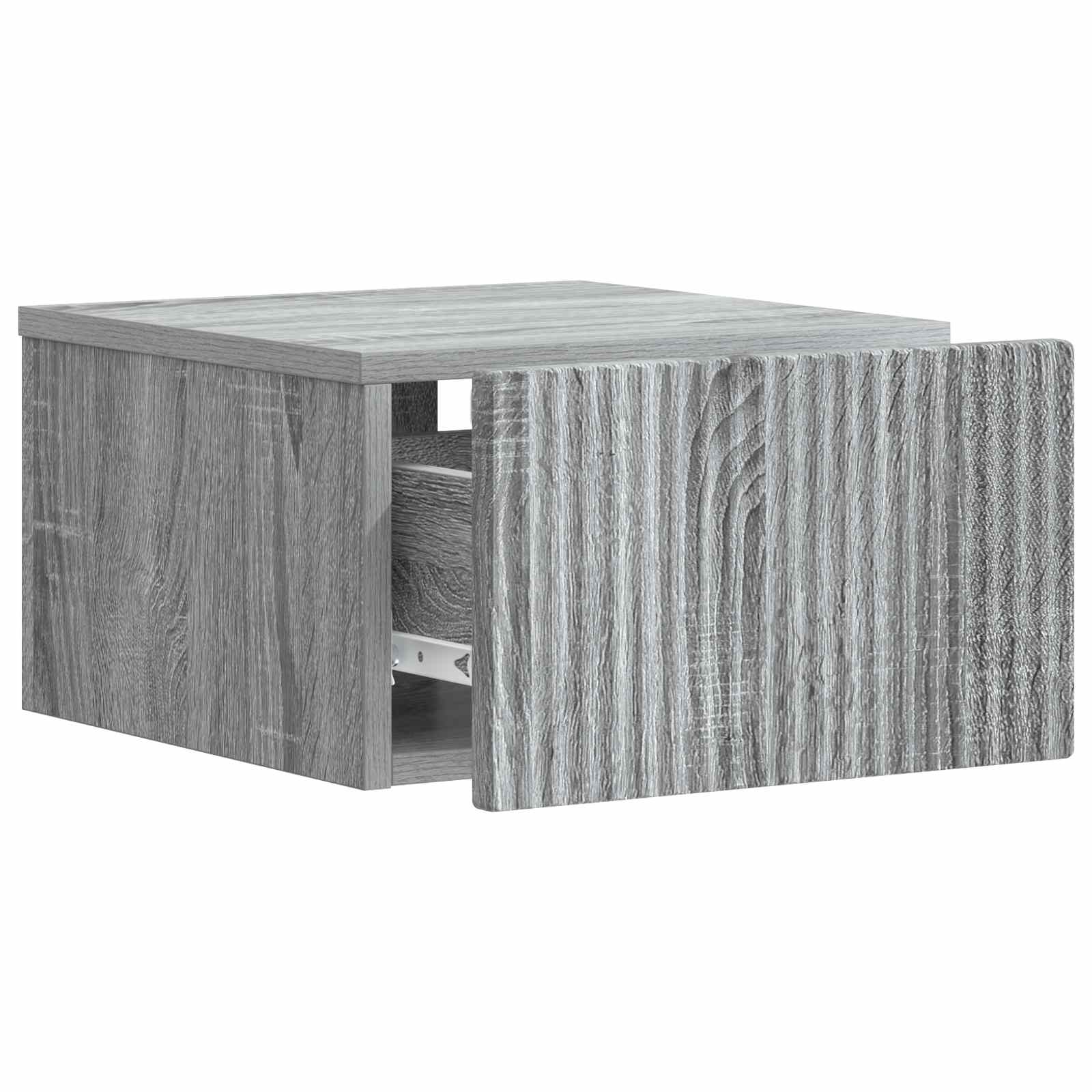 Wandbeugel Bedkast Grijs sonoma 33 x 34,5 x 20 cm Bewerkt hout