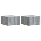 Wandkast 33x34,5x20 cm grijs sonoma (2 stuks)