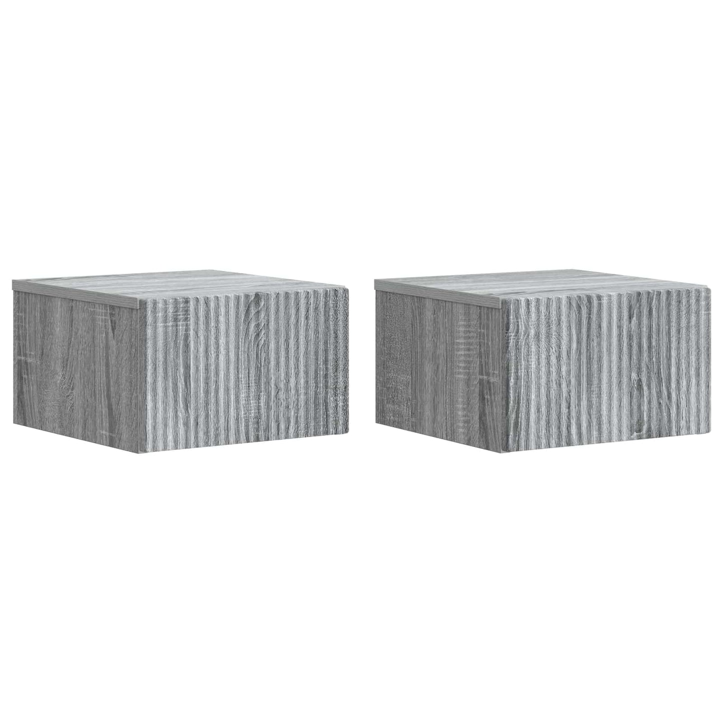 Wandbeugel Bedkast 2 pcs Grijs sonoma 33 x 34,5 x 20 cm