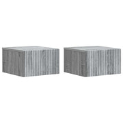 Wandkast 33x34,5x20 cm grijs sonoma (2 stuks)