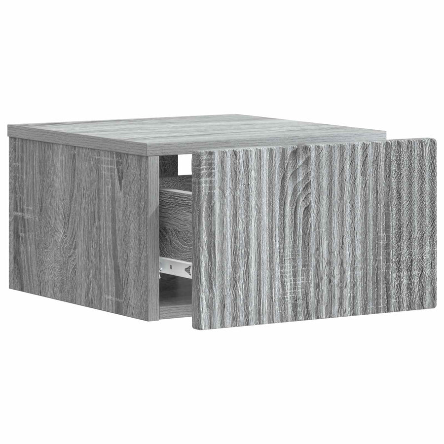 Wandbeugel Bedkast 2 pcs Grijs sonoma 33 x 34,5 x 20 cm