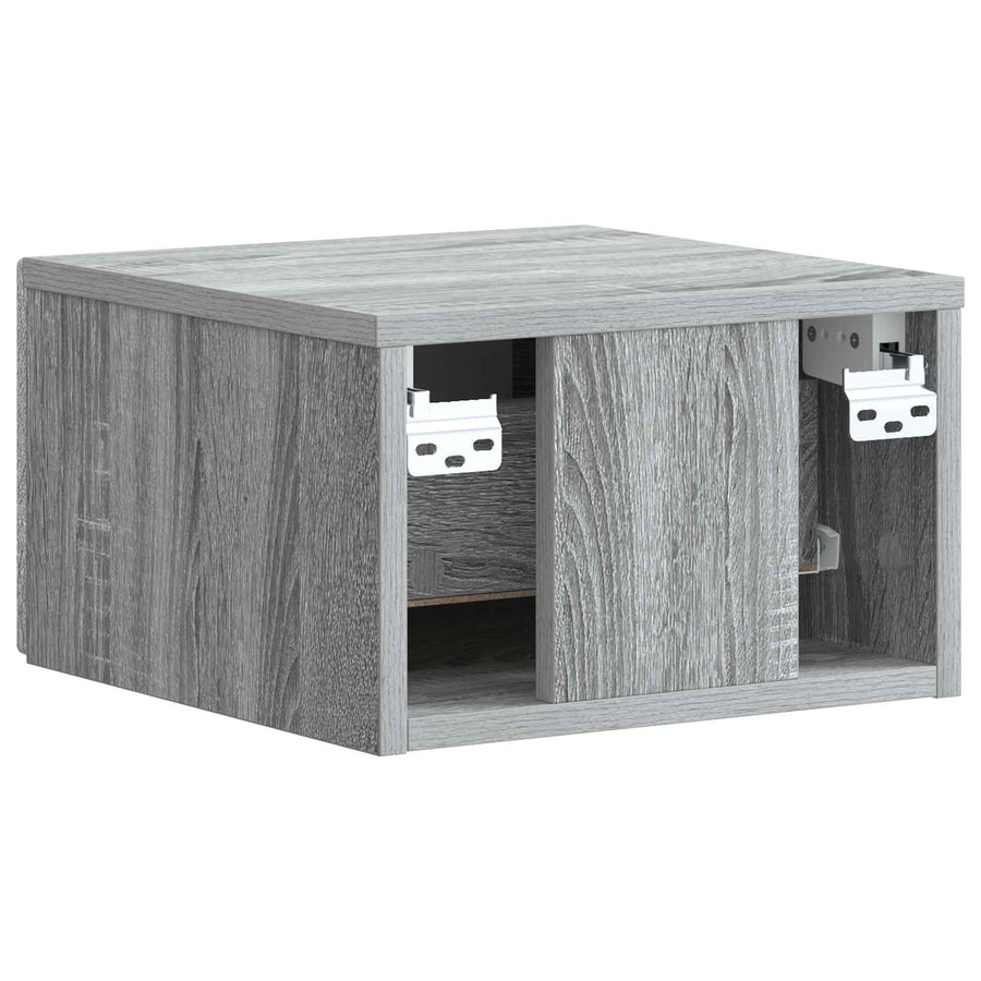Wandbeugel Bedkast 2 pcs Grijs sonoma 33 x 34,5 x 20 cm