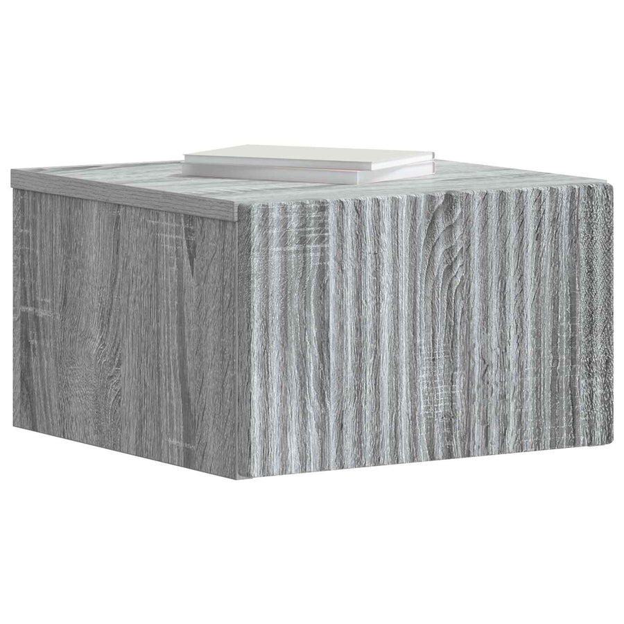 Wandbeugel Bedkast 2 pcs Grijs sonoma 33 x 34,5 x 20 cm