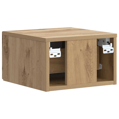 Wandbeugel Bedkast met lade Artisanaal eiken 33 x 34,5 x 20 cm