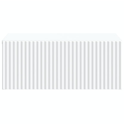 Wandbeugel Bedkast met lade Wit 49 x 34,5 x 20 cm Bewerkt hout