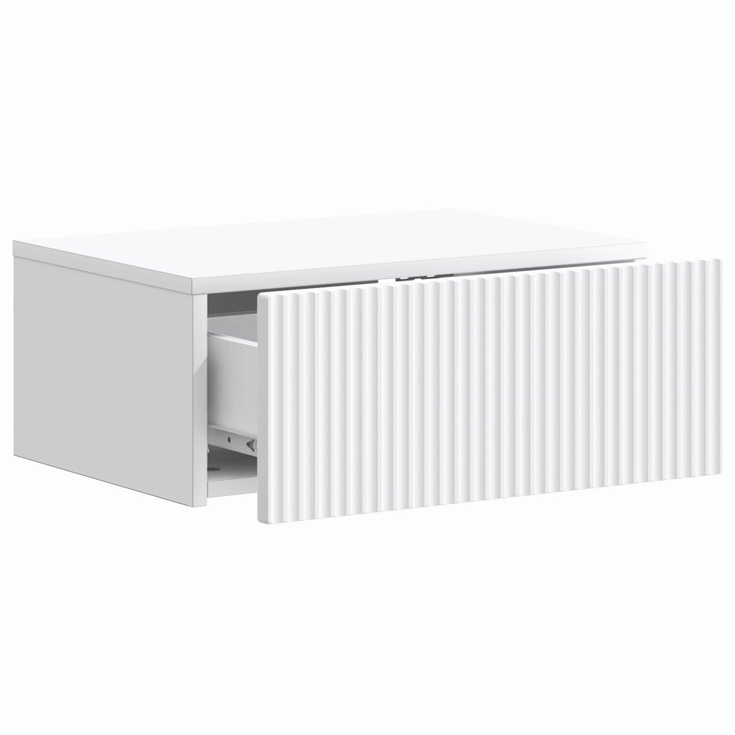 Wandbeugel Bedkast 2 pcs Wit 49 x 34,5 x 20 cm Bewerkt hout