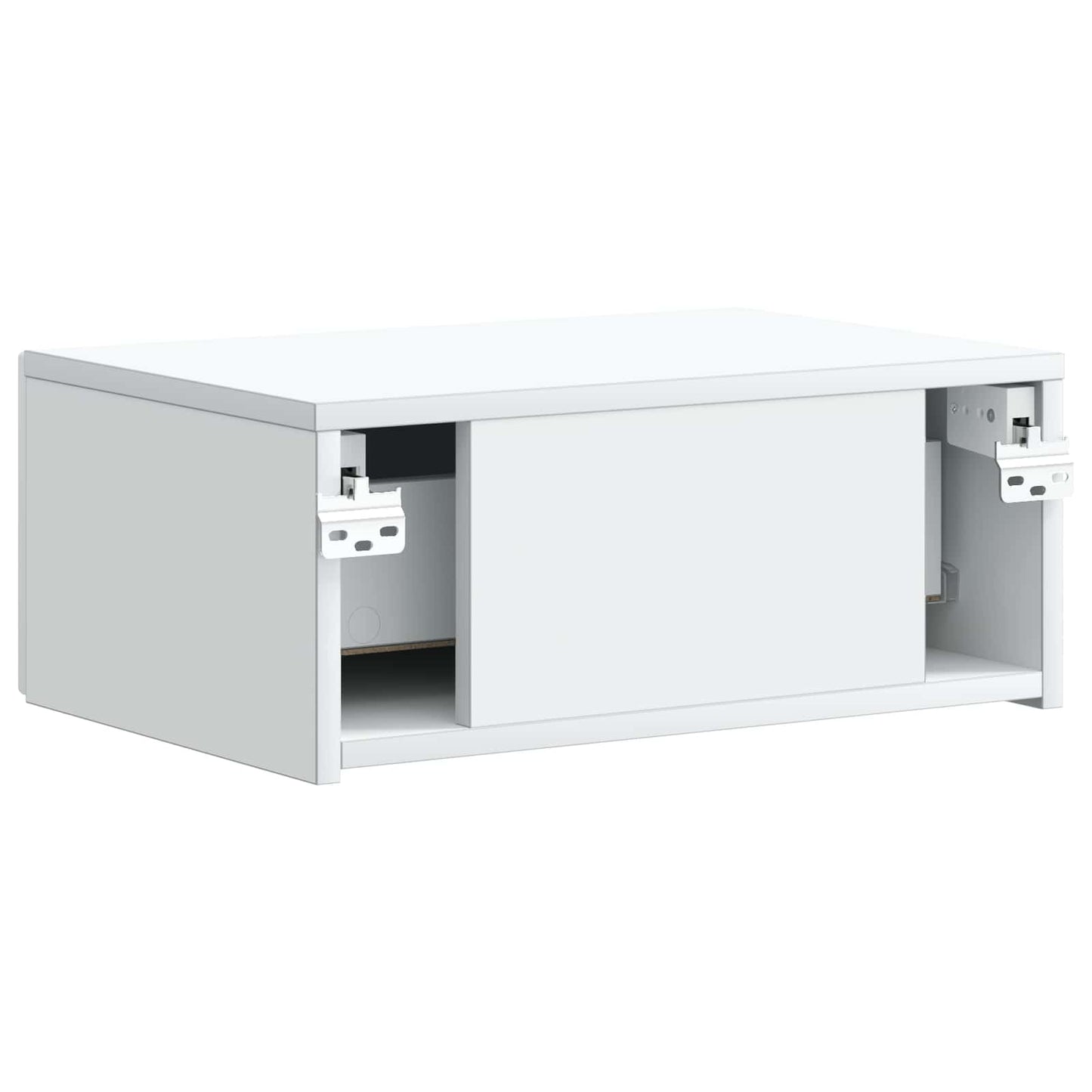 Wandbeugel Bedkast 2 pcs Wit 49 x 34,5 x 20 cm Bewerkt hout
