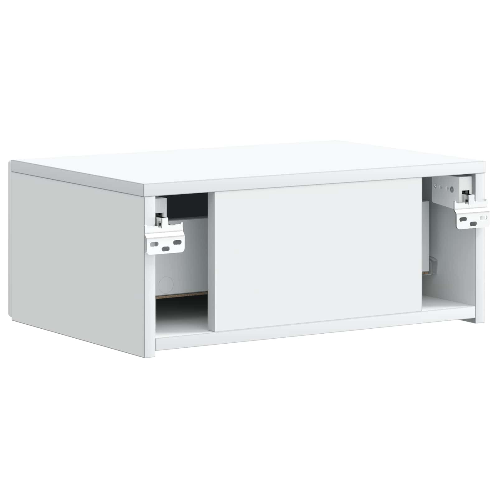 Wandbeugel Bedkast 2 pcs Wit 49 x 34,5 x 20 cm Bewerkt hout