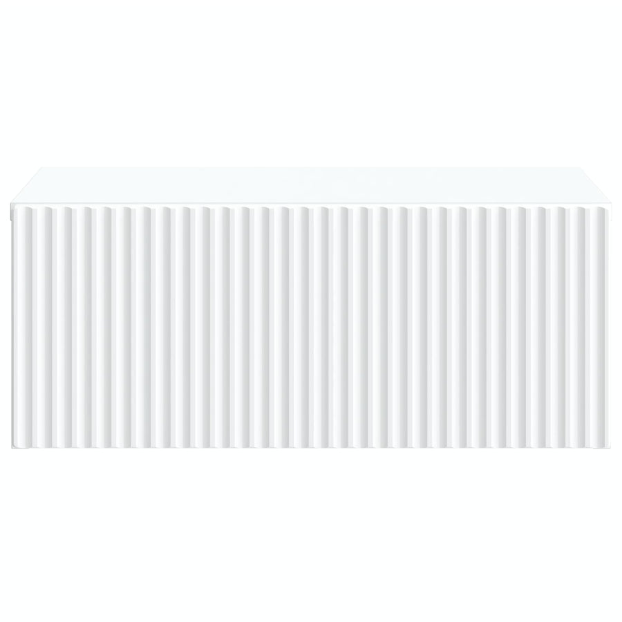 Wandbeugel Bedkast 2 pcs Wit 49 x 34,5 x 20 cm Bewerkt hout