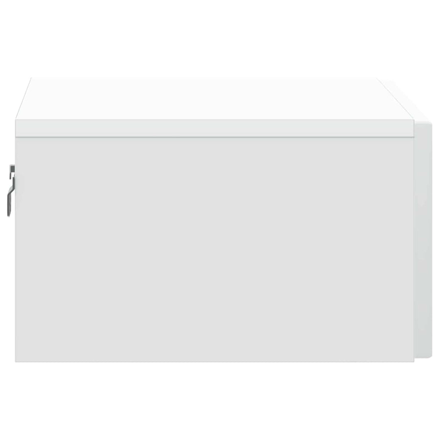 Wandbeugel Bedkast 2 pcs Wit 49 x 34,5 x 20 cm Bewerkt hout