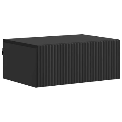 Wandbeugel Bedkast Zwart 49 x 34,5 x 20 cm Bewerkt hout