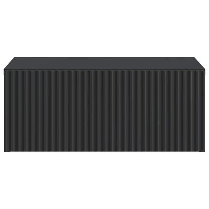 Wandbeugel Bedkast 2 pcs Zwart 49 x 34,5 x 20 cm Bewerkt hout
