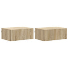 Nachtkastje 2 stuks 49x34,5x20 cm sonoma eiken muurmontage