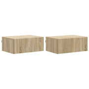 Nachtkastje 2 stuks 49x34,5x20 cm sonoma eiken muurmontage