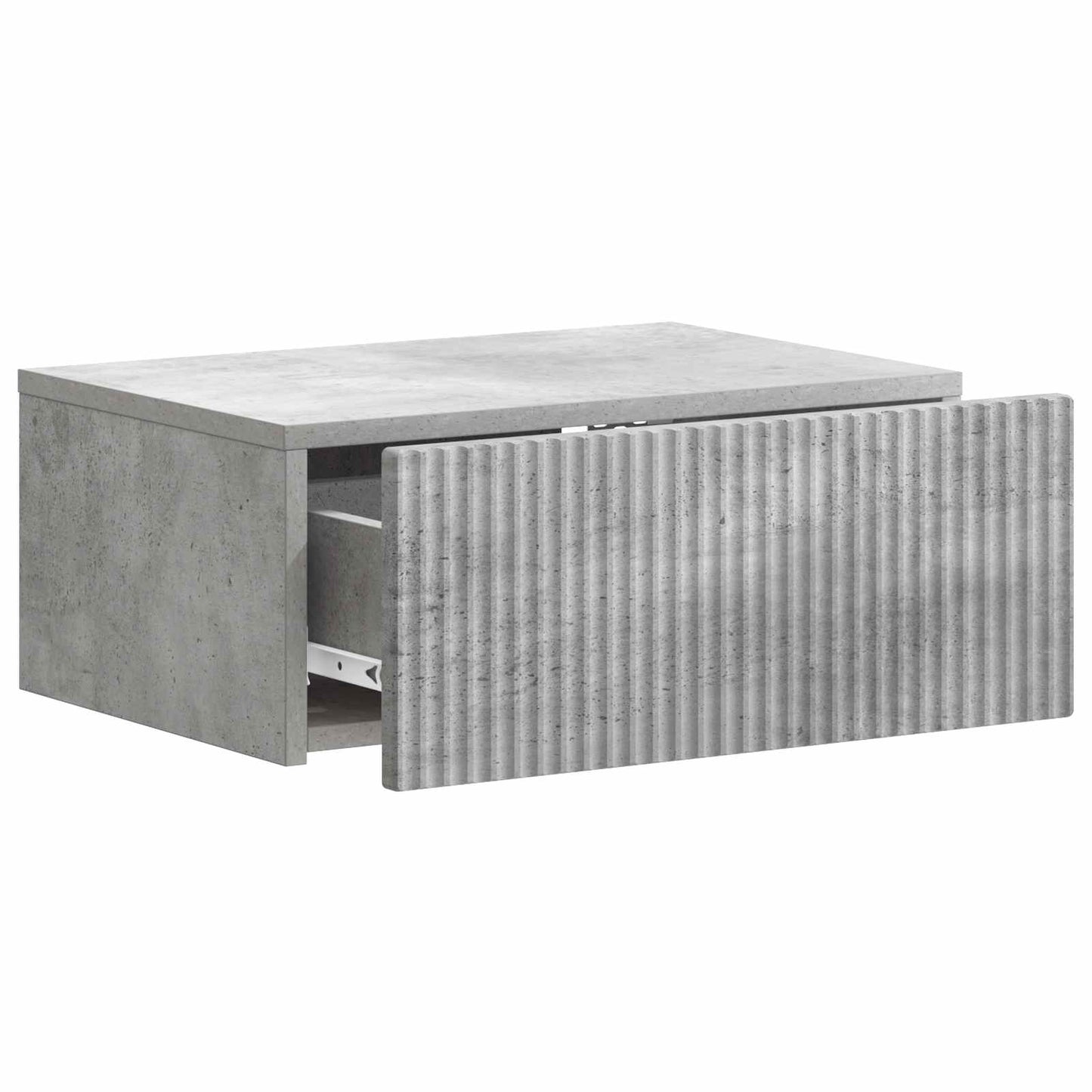 Wandbeugel Bedkast Betongrijs 49 x 34,5 x 20 cm Bewerkt hout