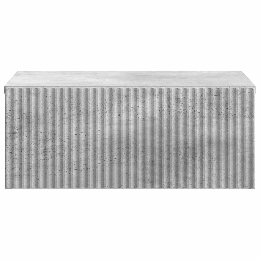 Wandbeugel Bedkast Betongrijs 49 x 34,5 x 20 cm Bewerkt hout